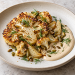 Cauliflower Steak, Lemon–Tahini and Dill - Fresh Start 30: A Journey To Better Health Cauliflower Steak, Lemon–Tahini and Dill
